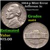 Image 1 : 1964-p Jefferson Nickel Mint Error 5c Grades Choice Unc