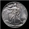 Image 2 : 1941-p Walking Liberty Half Dollar 50c Grades Choice+ Unc