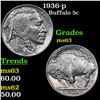 Image 1 : 1936-p Buffalo Nickel 5c Grades Select Unc