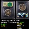 Image 1 : Proof 1991-1995-p WWII Modern Commem Half Dollar 50c Graded GEM++ Proof Deep Cameo BY USCG