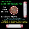 Image 1 : Shotgun Lincoln 1c roll, 1978-d 50 pcs Bank Wrapper.