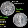 Image 1 : 1942-s Mercury Dime 10c Grades Select Unc
