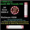 Image 1 : Shotgun Lincoln 1c roll, 2009-d Formative Years 50 pcs Bank Wrapper.