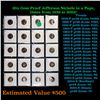 Image 1 : 20x Proof Jefferson Nickels in a Page, Dates from 1959 to 2005! Jefferson Nickel 5c Grades Brilliant