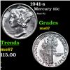 Image 1 : 1941-s Mercury Dime 10c Grades GEM++ Unc