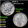 Image 1 : 1941-s Mercury Dime 10c Grades GEM+ Unc