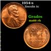 Image 1 : 1954-s Lincoln Cent 1c Grades GEM+ Unc RB