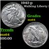 Image 1 : 1942-p Walking Liberty Half Dollar 50c Grades Choice Unc