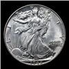 Image 2 : 1942-p Walking Liberty Half Dollar 50c Grades Choice Unc