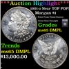 Image 1 : ***Auction Highlight*** 1901-o Morgan Dollar Near TOP POP! $1 Graded ms65 DMPL BY SEGS (fc)