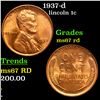 Image 1 : 1937-d Lincoln Cent 1c Grades GEM++ Unc RD