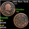 Image 1 : 1863 New York Civil War Token 1c Grades f, fine