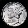 Image 2 : 1943-p Mercury Dime 10c Grades GEM++ Unc