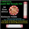 Image 1 : Shotgun Lincoln 1c roll, 1976-d 50 pcs Bank Wrapper.