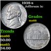 Image 1 : 1938-s Jefferson Nickel 5c Grades GEM+ Unc