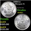 Image 1 : 1884-o Morgan Dollar $1 Grades Choice+ Unc
