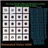 Image 1 : 20x Proof Jefferson Nickels in a Page, Dates from 1959 to 2005! Jefferson Nickel 5c Grades Brilliant
