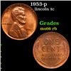 Image 1 : 1953-p Lincoln Cent 1c Grades GEM+ Unc RB