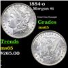 Image 1 : 1884-o Morgan Dollar $1 Grades GEM Unc