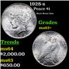 Image 1 : 1934-p Peace Dollar $1 Grades Select+ Unc