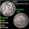 Image 1 : 1826 Capped Bust Half Dollar 50c Grades vf++
