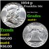 Image 1 : 1954-p Franklin Half Dollar 50c Grades Choice+ Unc