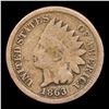 Image 2 : 1863 Indian Cent 1c Grades f+