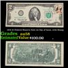 Image 1 : 1976 $2 Federal Reserve Note 1st Day of Issue, with Stamp Grades Choice AU/BU Slider