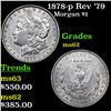 Image 1 : 1878-p Rev '79 Morgan Dollar $1 Grades Select Unc