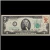 Image 2 : 1976 $2 Federal Reserve Note 1st Day of Issue, with Stamp Grades Gem CU