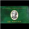 Image 2 : 1999 $20 Federal Reserve Note, Low Numbered Uncirculated 2000 BEP Folio Issue Grades Gem CU