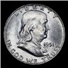 Image 2 : 1951-d Franklin Half Dollar 50c Grades Select Unc FBL