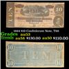 Image 1 : 1864 $10 Confederate Note, T68 Grades Select AU