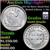 Image 1 : ***Auction Highlight*** 1837 No Stars, Small Date Seated Liberty Half Dime 1/2 10c Graded ms63 detai