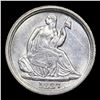 Image 2 : ***Auction Highlight*** 1837 No Stars, Small Date Seated Liberty Half Dime 1/2 10c Graded ms63 detai