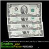 Image 1 : 4x 1995-2013 $2 Federal Reserve Notes, All CU, All Different Series Grades Brilliant Uncirculated