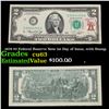 Image 1 : 1976 $2 Federal Reserve Note 1st Day of Issue, with Stamp Grades Select CU