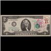 Image 2 : 1976 $2 Federal Reserve Note 1st Day of Issue, with Stamp Grades Gem CU