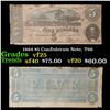 Image 1 : 1864 $5 Confederate Note, T69 Grades vf+