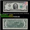 Image 1 : 1976 $2 Federal Reserve Note 1st Day of Issue, with Stamp Grades Gem CU