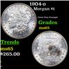 Image 1 : 1904-o Morgan Dollar $1 Grades GEM Unc