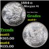 Image 1 : 1884-o Morgan Dollar $1 Grades Choice+ Unc
