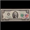 Image 2 : 1976 $2 Federal Reserve Note 1st Day of Issue, with Stamp Grades Gem CU