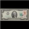 Image 2 : 1976 $2 Federal Reserve Note 1st Day of Issue, with Stamp Grades Gem CU