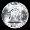 Image 3 : 1950-p Franklin Half Dollar 50c Grades Choice Unc FBL