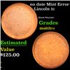 Image 1 : no date Lincoln Cent Mint Error 1c Grades Select Unc RD