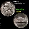 Image 1 : 1947-p Jefferson Nickel 5c Grades Choice Unc