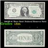 Image 1 : 1963B $1 'Barr Note' Federal Reserve Note Grades vf+