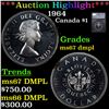 Image 1 : ***Auction Highlight*** 1964 Canada Dollar $1 Graded ms67 dmpl By SEGS (fc)