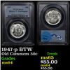 Image 1 : PCGS 1947-p BTW Old Commem Half Dollar 50c Graded ms64 By PCGS